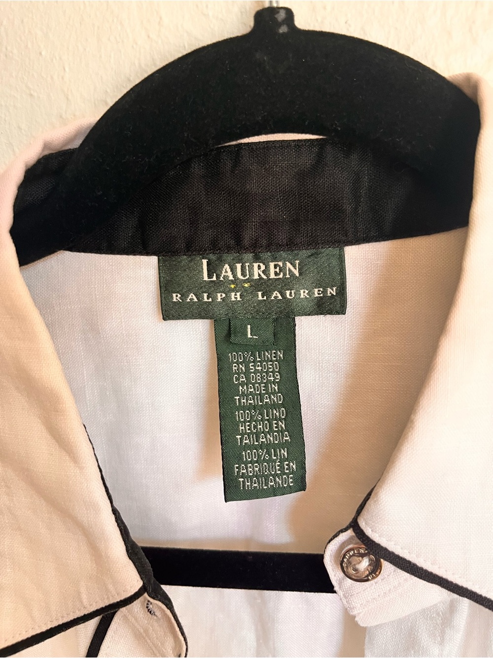 Lauren Ralph Lauren White Linen Button-Up Shirt Jacket - Picture 3 of 6